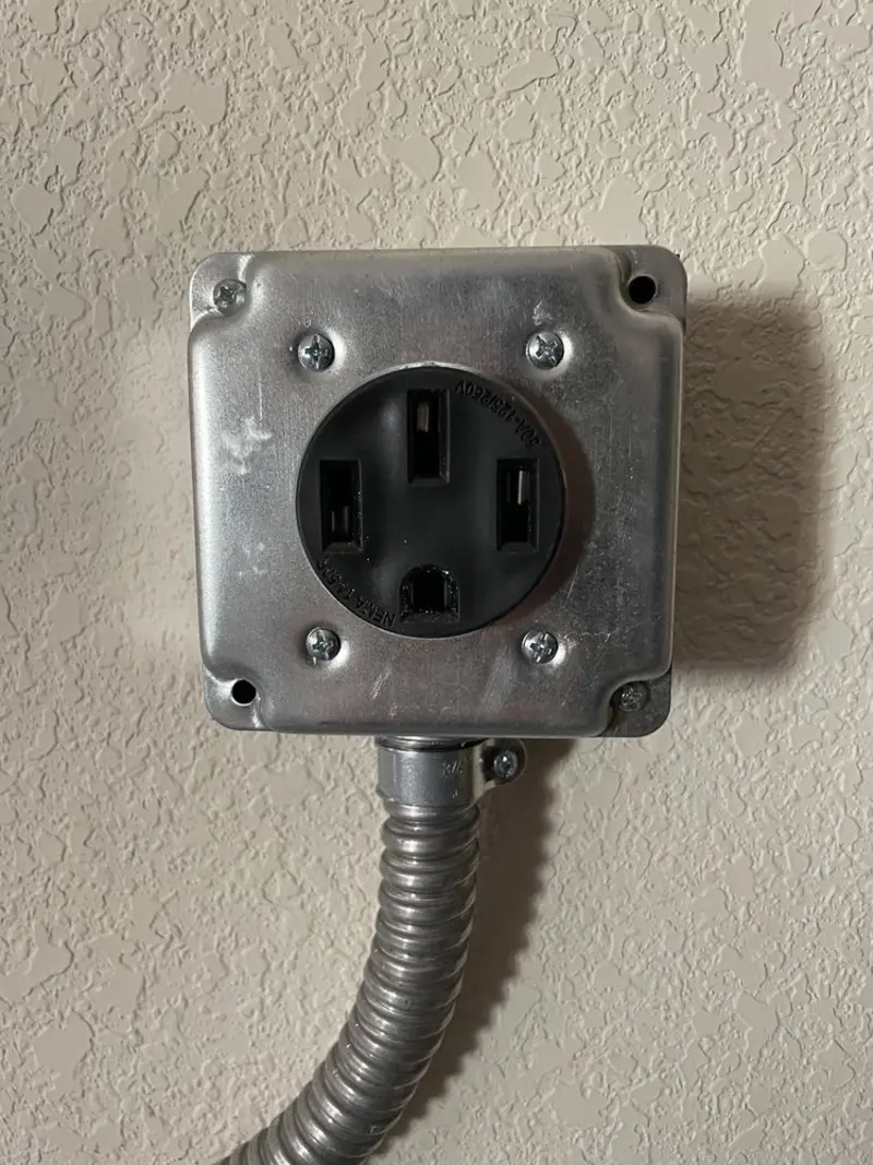 NEMA 14-50 outlet installed for Electrical Panel Upgrade in Williamson